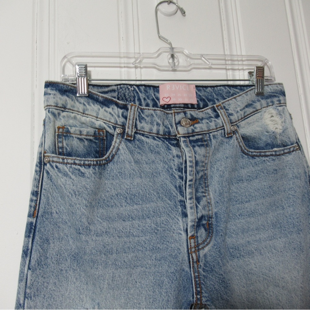Revice Distressed Straight Leg Denim Jeans Size 28 - Picture 4 of 17